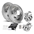 APBRPR972 8 Pcs Rear Disc Brake Rotors & Ceramic Brake Pads & Brake Calipers