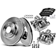 APBRPR978 8 Pcs Rear Disc Brake Rotors & Ceramic Brake Pads & Brake Calipers