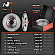 APBRPR985 8 Pcs Front Disc Brake Rotors & Ceramic Brake Pads & Hub Bearings