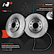 APBRPR985 8 Pcs Front Disc Brake Rotors & Ceramic Brake Pads & Hub Bearings