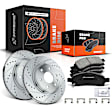 APBRPS018 Front Drilled Rotors & Ceramic Brake Pads