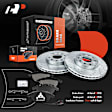 APBRPS035 Front Drilled Rotors & Ceramic Brake Pads