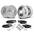 Brake Rotor and Pad Kit, 12 Pcs, Front & Rear, A-Premium, APBRPS043