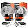 Brake Rotor and Pad Kit, 12 Pcs, Front & Rear, A-Premium, APBRPS043