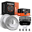 APBRPS061 Rear Drilled Rotors & Ceramic Brake Pads