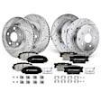 APBRPS079 Front & Rear Drilled Rotors & Ceramic Brake Pads