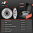 APBRPS079 Front & Rear Drilled Rotors & Ceramic Brake Pads