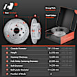 APBRPS079 Front & Rear Drilled Rotors & Ceramic Brake Pads