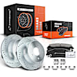 APBRPS081 Rear Drilled Rotors & Ceramic Brake Pads