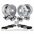 APBRPS1015 16 Pcs Front & Rear Drilled Brake Rotors & Pads + Brake Calipers