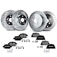 APBRPS104 Front & Rear Drilled Rotors & Ceramic Brake Pads