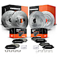 APBRPS108 Front & Rear Drilled Rotors & Ceramic Brake Pads