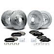 APBRPS108 Front & Rear Drilled Rotors & Ceramic Brake Pads