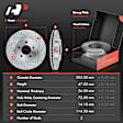 APBRPS1117 8 Pcs Front Drilled Brake Rotors & Pads + Brake Calipers