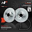 APBRPS1117 8 Pcs Front Drilled Brake Rotors & Pads + Brake Calipers