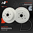 APBRPS1155 6 Pcs Rear Drilled Brake Rotors & Ceramic Pads