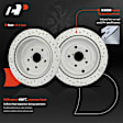 APBRPS1155 6 Pcs Rear Drilled Brake Rotors & Ceramic Pads