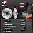 APBRPS1156 6 Pcs Rear Drilled Brake Rotors & Ceramic Brake Pads