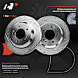 APBRPS1156 6 Pcs Rear Drilled Brake Rotors & Ceramic Brake Pads