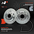 APBRPS1158 6 Pcs Rear Drilled Rotors & Ceramic Brake Pads