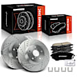 APBRPS1165 6 Pcs Front Drilled Brake Rotors & Ceramic Brake Pads