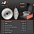 APBRPS1165 6 Pcs Front Drilled Brake Rotors & Ceramic Brake Pads