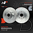 APBRPS1165 6 Pcs Front Drilled Brake Rotors & Ceramic Brake Pads