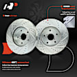 APBRPS1165 6 Pcs Front Drilled Brake Rotors & Ceramic Brake Pads