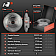 APBRPS1169 6 Pcs Rear Drilled Rotors & Ceramic Brake Pads