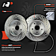 APBRPS1169 6 Pcs Rear Drilled Rotors & Ceramic Brake Pads