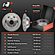 APBRPS1172 6 Pcs Rear Drilled Rotors & Ceramic Brake Pads