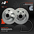 APBRPS1172 6 Pcs Rear Drilled Rotors & Ceramic Brake Pads