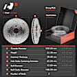 APBRPS1174 6 Pcs Front Drilled Rotors & Ceramic Brake Pads