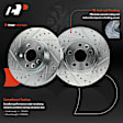 APBRPS1174 6 Pcs Front Drilled Rotors & Ceramic Brake Pads