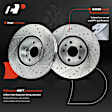 APBRPS1174 6 Pcs Front Drilled Rotors & Ceramic Brake Pads