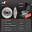 APBRPS1176 6 Pcs Front Drilled Rotors & Ceramic Brake Pads