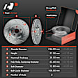 APBRPS1179 6 Pcs Front Drilled Rotors & Ceramic Brake Pads