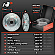 APBRPS1183 6 Pcs Front Drilled Rotors & Ceramic Brake Pads