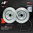APBRPS1183 6 Pcs Front Drilled Rotors & Ceramic Brake Pads