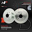 APBRPS1186 6 Pcs Rear Drilled Rotors & Ceramic Brake Pads