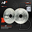 APBRPS1186 6 Pcs Rear Drilled Rotors & Ceramic Brake Pads