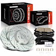 APBRPS1189 6 Pcs Front Drilled Brake Rotors & Brake Pads