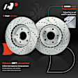 APBRPS1189 6 Pcs Front Drilled Brake Rotors & Brake Pads