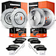 APBRPS118PG Front & Rear Drilled Rotors & Ceramic Brake Pads