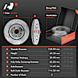 APBRPS118PG Front & Rear Drilled Rotors & Ceramic Brake Pads