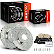 APBRPS1198 6 Pcs Rear Drilled Rotors & Ceramic Brake Pads