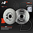 APBRPS1198 6 Pcs Rear Drilled Rotors & Ceramic Brake Pads
