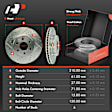 APBRPS1199 6 Pcs Front Drilled Rotors & Ceramic Brake Pads