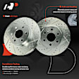 APBRPS1199 6 Pcs Front Drilled Rotors & Ceramic Brake Pads
