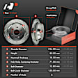 APBRPS1202 6 Pcs Rear Drilled Rotors & Ceramic Brake Pads